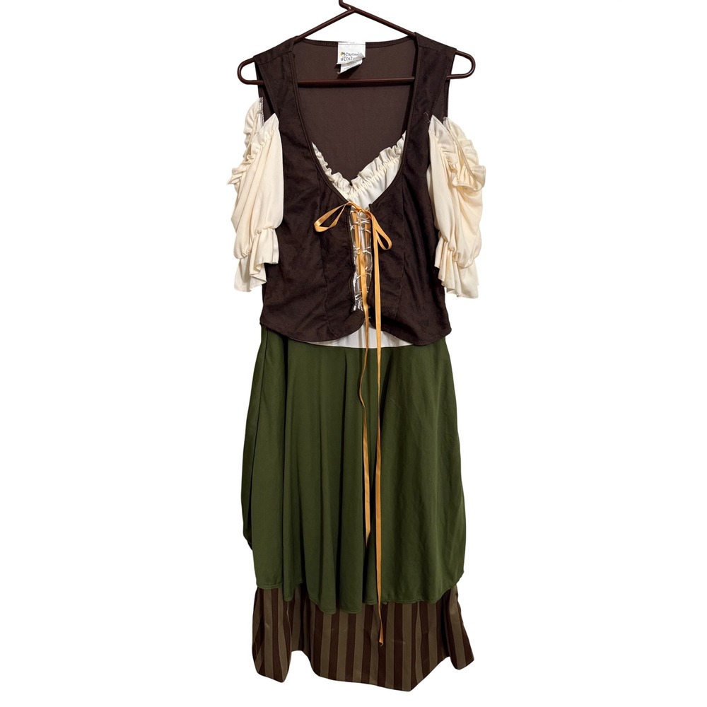 California Costumes Tavern Wench Renaissance Medieval Dress Plus 1XL 01704 Brown
